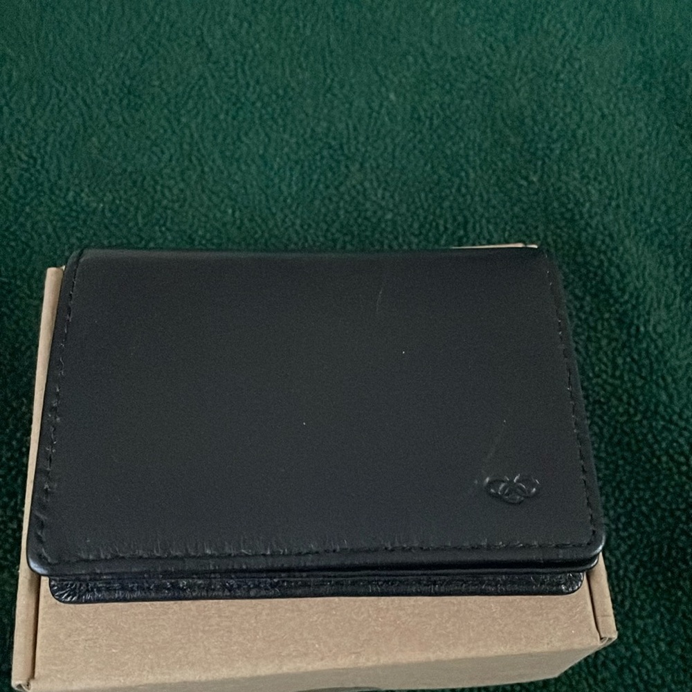 Links Black Leather Men  wallet NWT
